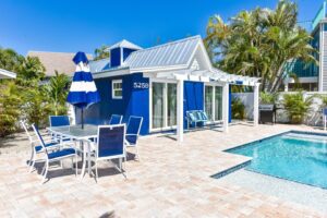 A Siesta Key vacation rental with pool access.